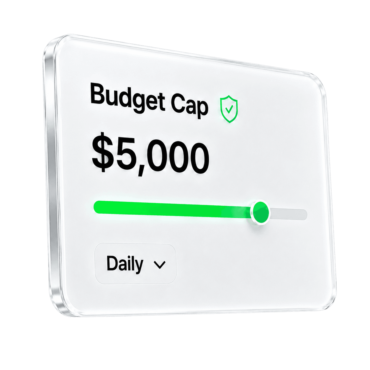 Budget cap set to $5,000 daily